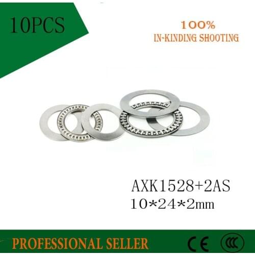 Free shipping 10pcs AXK series AXK1528 +2AS1528 thrust needle roller bearing 10X24X2mm bearing +whosale and retail
