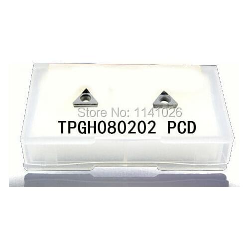 Free shipping 2PCS TPGH080202 PCD Diamond inserts ,Carbide Milling Inserts,CNC Insert, Turning inserts