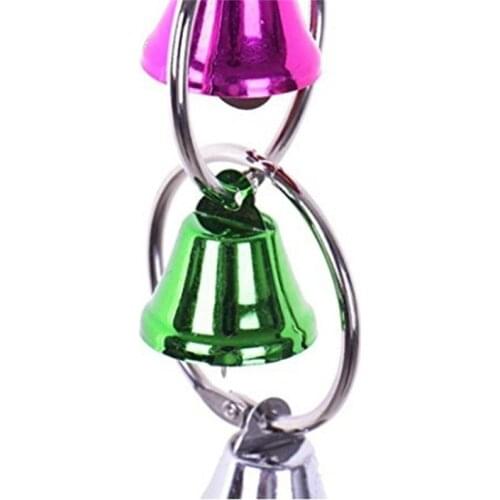 Colorful Parrot Bird Color Bell String Toy Swing Stand Suspension Bridge Small Pet Supplies Parrot Toy Supplies