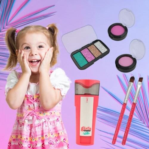 Children Girls Simulation Makeup Set Electric Massager Play House Puzzle Toys Simulation Plastic Toy For Girls Dressing Cosmetic