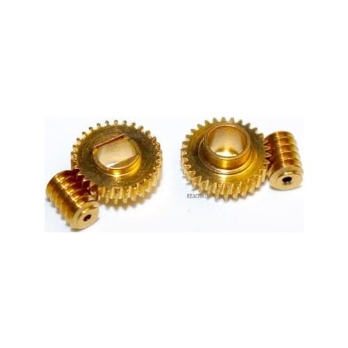 Diameter:9.6mm Minimum 0.3M-30T Copper Worm Gear+Worm Rod Miniature Combination Electric Motors Remote Control Model