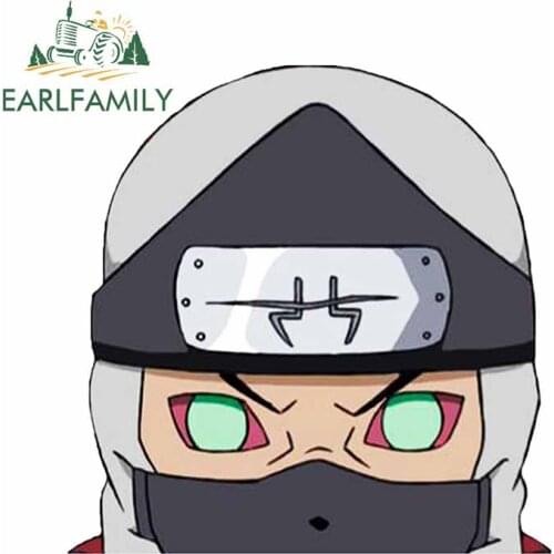 EARLFAMILY 13cm x 12.7cm for Peeker Kakuzu Ninja Personality Creative Car Stickers Waterproof 3D Occlusion Scratch Decals