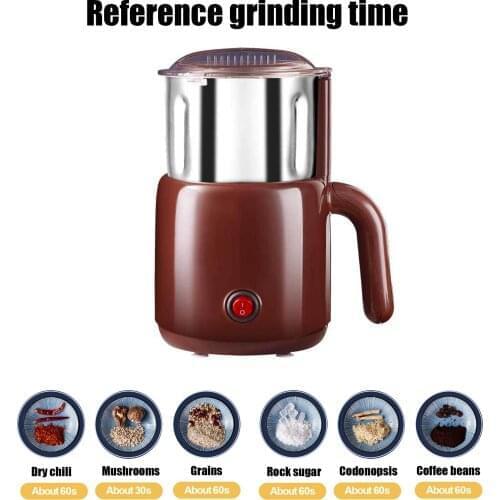 Electric Grain Grinder Small Dry Grinding Coffee Grain Grinder Super Fine Powder Machine Multi-function Grinder