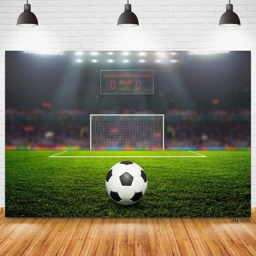 Soccer Football Field Grassland Boy Birthday Photo Studio Backgrounds Personalized Photography Backdrop Decoration For Photocall