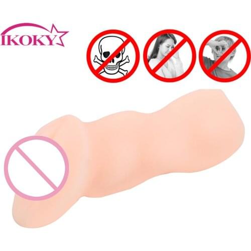 IKOKY Male Masturbation Adult Products Artificial Vagina Soft Tight Pussy Erotic Aircraft Cup Sex Toys for Men