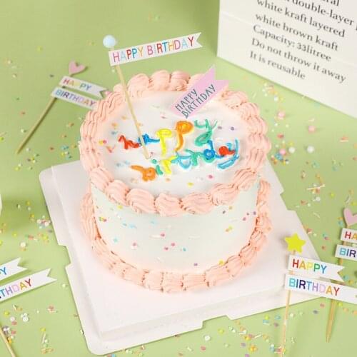 Baby Birthday Cake Decoration Cartoon Birthday Cake Insert Card Childrens Growth Photography Accessories