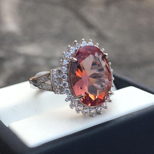 CSJ New Design Zultanite Ring Sterling 925 Silver Ov10*14mm Created sultanite Color Change Fine Jewelry Women Party Wedding Gift