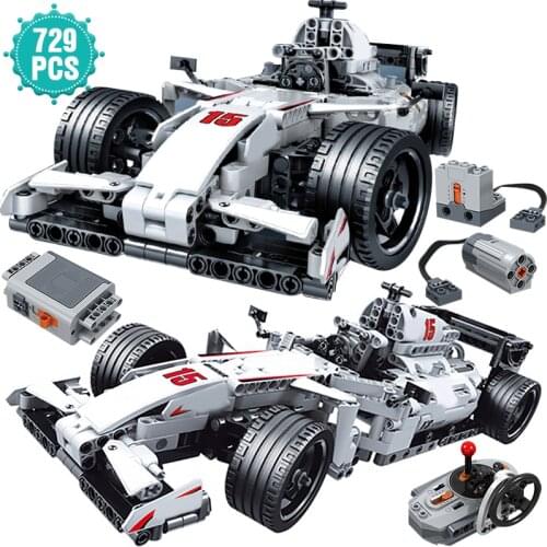 Creator Electric F1 Car Building Blocks Remote Control Stunt Racing Vehicle Model Bricks Toys Birthday Gift For Children