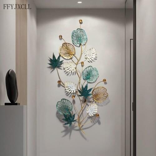 Northern European Creative Art Metal Living Room Iron Light Luxury Fashion Flower Wall Decoration Porch Ornaments