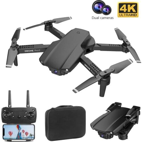 E99 pro2Professional drone 4k dual-camera Zoom lens Folding quadcopter Air pressure fixed height One-click return remote control