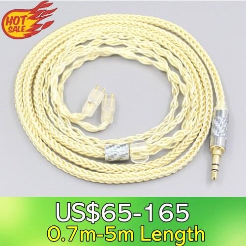 LN007643 8 Core Gold Plated + Palladium Silver OCC Alloy Cable For Fitear To Go! 334 private c435 mh334 Jaben 111(F111) MH333 Ea