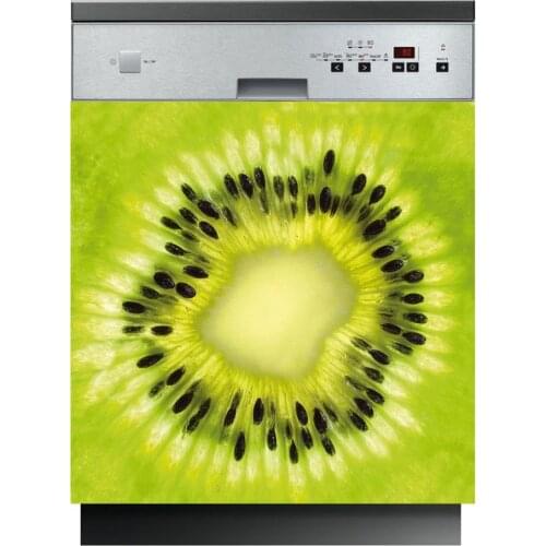 Wholesale 3D Art KIWI Slice SelfAdhesive Dishwasher Refrigerator Freeze Sticker Kids Art Fridge Door Cover Wallpaper
