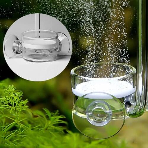 Dense Bubble Aquarium CO2 Diffuser Fish Tank Glass Aquatic Refiner CO2 Atomizer Water Plants Tank Atomizer Suction Cup