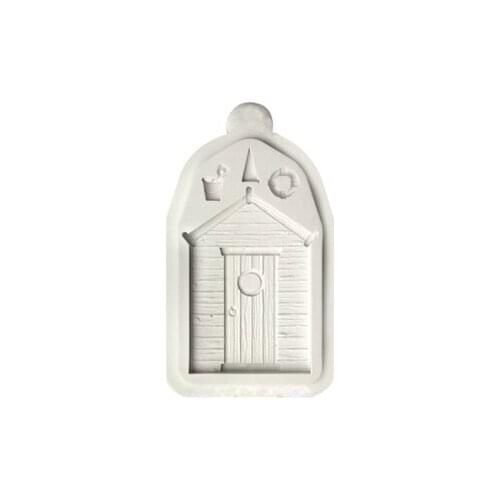 PRZY Silicone Mold DIY Chocolate Fondant Molds House for Cake Decoration Mold Resin Clay Mould Baking Tool Small Wooden