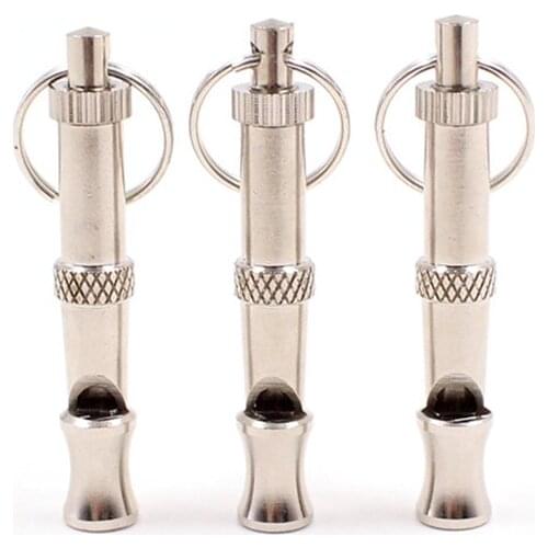 1pc Puppy Pet Dog Whistle Training Obedience Ultrasonic Supersonic Sound Pitch Quiet Trainning Sound Repeller Cat Keychain