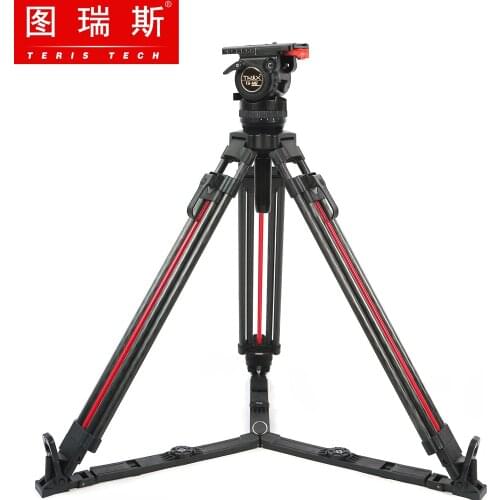 TRIX TS-N6T-Q Carbon Fiber Video Camera Tripod Kit Fluid Head Tripod Load 7KG quick lock Professional Tripod