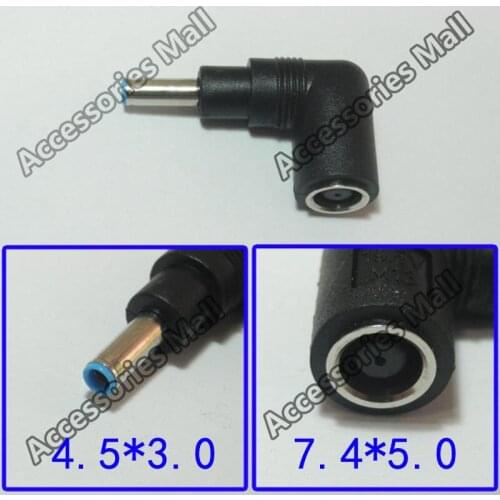 1-10pcs 7.4*5.0 mm to 4.5*3.0 mm with Pin Bule DC Power Charger Adapter Converter Connector for HP Ultrabook