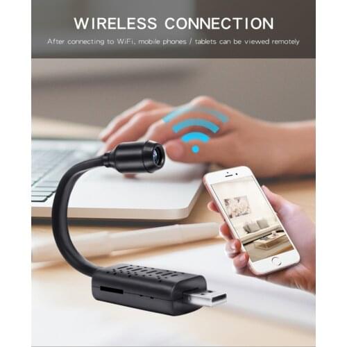 1pc Cameras With Wifi Mini Camera IP USB Full HD 1080P P2P CCTV SD Card Cloud Storage Smart AI Human Detection V380 APP