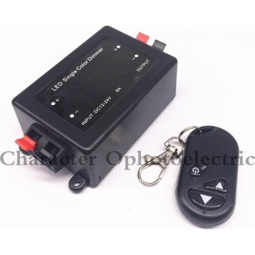 10PCS 12V - 24V 8A LED Single Color Dimmer With RF Remote Controller Brightness Control For LED 5050 3528 Spot lamp Strip light