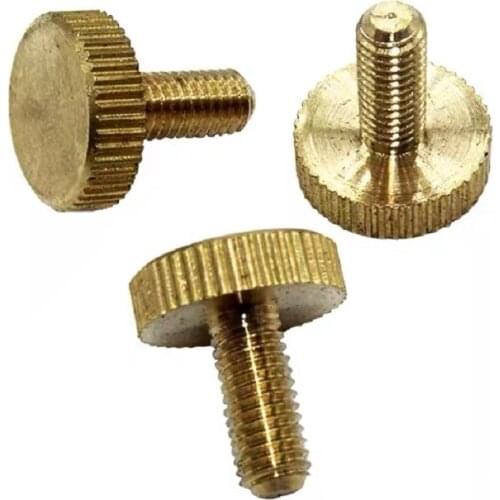 10PCS M3 M4 M5 M6X8/10/12/16/20/25 Brass flat head Hand tighten Thumb Screws