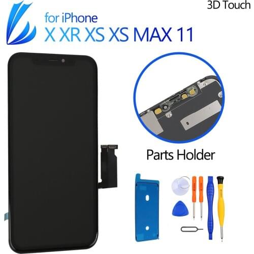 100% Tested LCD Pantalla For iPhone X XR XS 11 Screen Replacement LCD Display 3D Touch Screen Phone Part Digitizer Assembly+Tool
