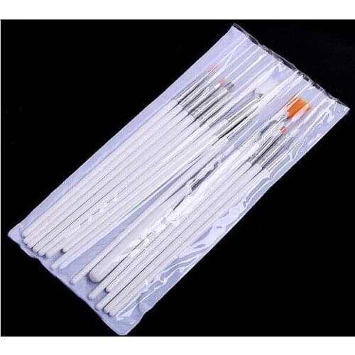 15 pcs Nail Art Decorations Brush Set Tools Professional Painting Pen for False Nail Tips UV Nail Gel Polish ,423