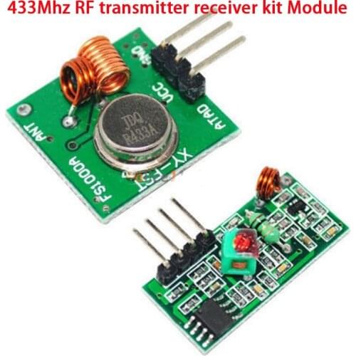 2pcs/Set A Pair Super Regenerative Wireless 433Mhz RF Transmitter Receiver Modules Link Kit For Arduino/ARM/MCU WL
