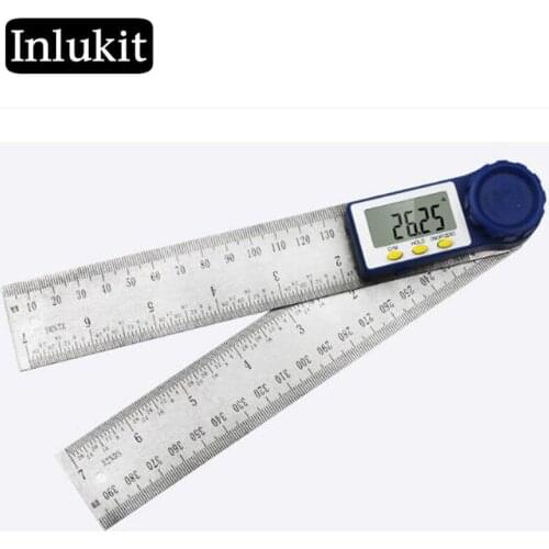 2in1 Stainless Steel Angle Finder Meter Digital Protractor Ruler TQ00097