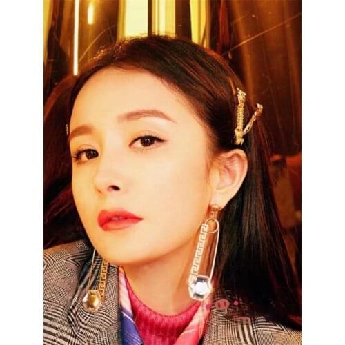 30pcs/lot Metal Retro V Style Drill Hair Clip Brass Gold Hairpins Hair Accessories HA1109