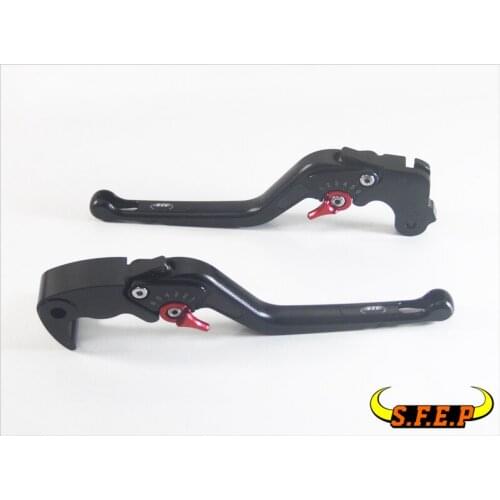 3D Long CNC Adjustable Motorcycle Brake and Clutch Levers with Carbon Fiber Inlay For Triumph SPEED FOUR 2005-2006