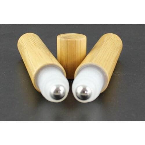 100Pcs/Lot 15 ml Bamboo roll on eye cream bottle ,15cc roller vial , SPA oil bamboo bottles wholesale