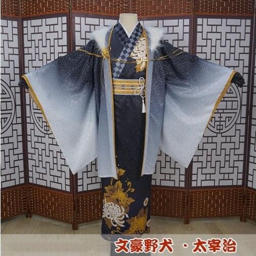 Dazai Osamu Kimono Cosplay Costume Anime Bungo Stray Dogs Cosplay Halloween Costumes For Women Men Japanese Kimono