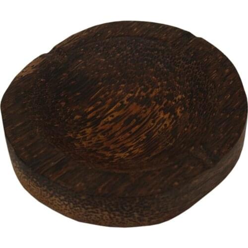 Wooden Ashtray Round Model, Natural Argan Wood Ashtray, Quality Workmanship, Creative Ashtray, Bar, Office, Home Decoration