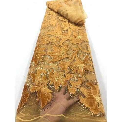 Exquisite new style velvet sequin flower embroidery, good quality and good price, suitable for fashionable ladies' skirts