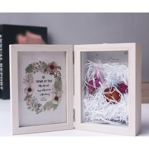 Creative 6、7 inch DIY stereo photo frame pendulum grass frame, vibrato lip print, immortal flower box gift