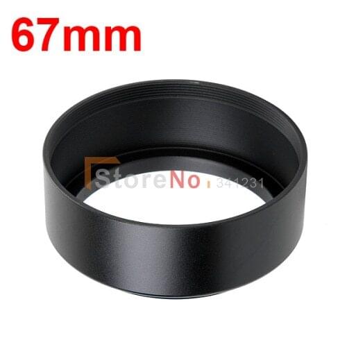 2pcs 67mm Standard Metal Lens Hood for canon nikon 67mm lens 17-85 18-135 filter thread lens Lens accessories