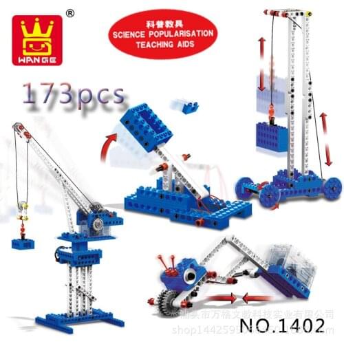 Power Machinery 4 in 1 Model Building Blocks Technic Educational Toys 173 Electronic Engineering Crane Assembly Blocks 1402