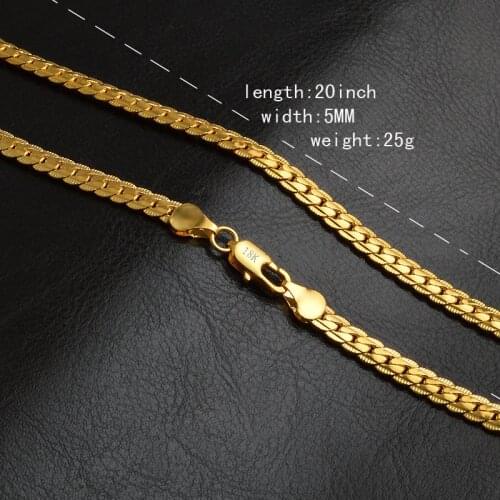 Wholesale 5mm Fashion Chain N925 Sterling Silver color Necklace Pendant Mens Jewelry Hot Sale Side Necklace