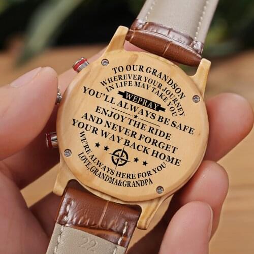 We gave our grandson a graduation birthday gift for our luxurious sports engraving watch