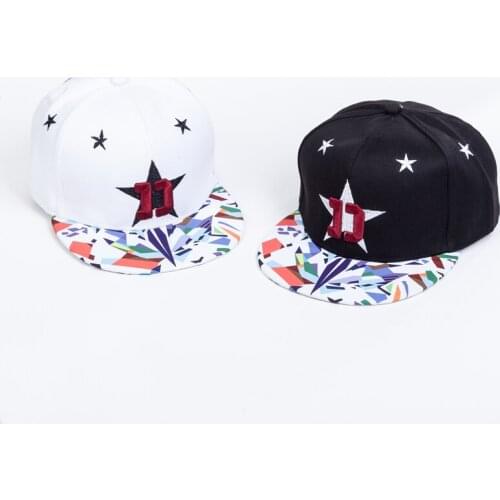 2021 new Fashion 3D Embroidered Stars Casual Flat-Brimmed Hat Mens Womens Hip Hop hat Adjustable Baseball Cap