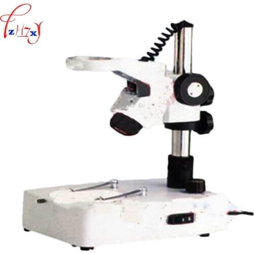 New XDS-10C video microscope stand vertical manual lifting microscope stand with light source 110/220V 1PC