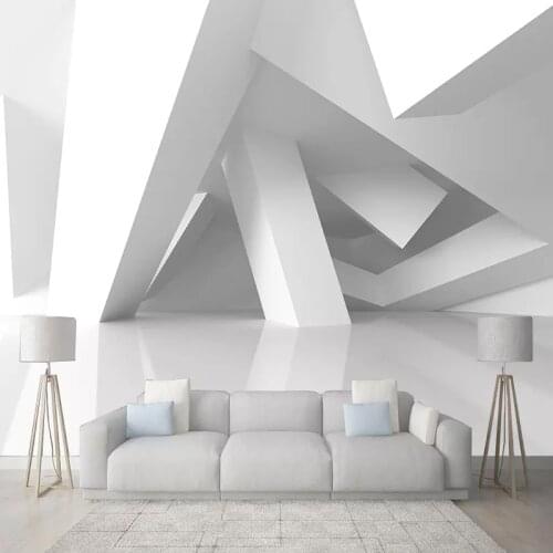 Custom Wallpaper Murals 3D Stereoscopic Space Geometric Pattern Wall Painting Modern Living Room Decoration Wall Mural Wallpaper