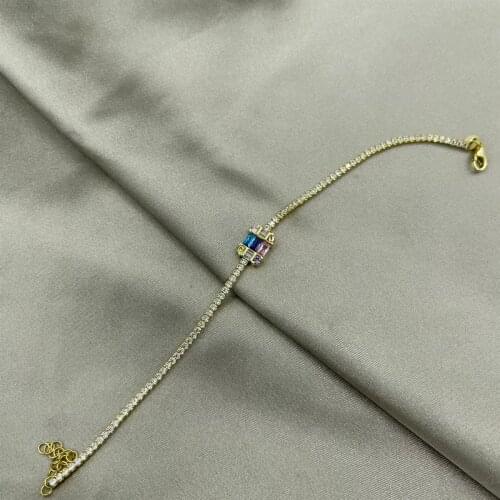 Gold Plated Colorful Baguette Ultra Bracelet