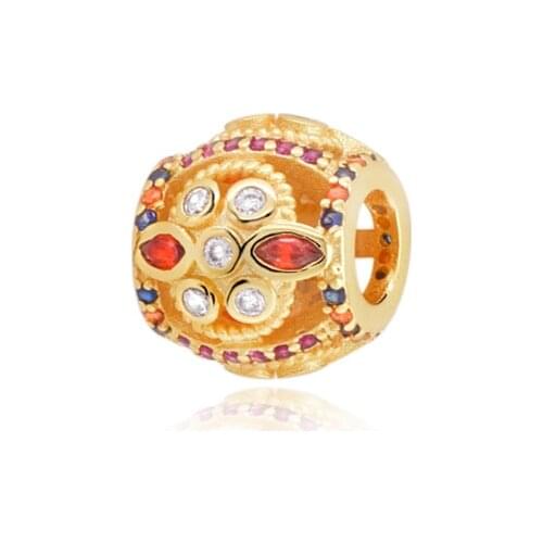 SALE! 925 Sterling Silver Beads Pave Cutout Charm Fit Original Pandora Bracelets Women DIY Fashion Jewelry Gift