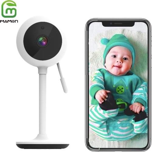 MAMON Baby Monitor WIFI Camera with 1080P Two Way Talk Home Security Camera with Motion Detection Compatible with Alexa