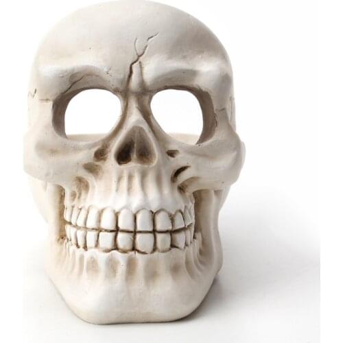 Skull Ashtray Tobacco Ash Box Sculpture Statue Container Decoration Retro Vintage Skull Home Office Bar Ornament Crafts Man Gift