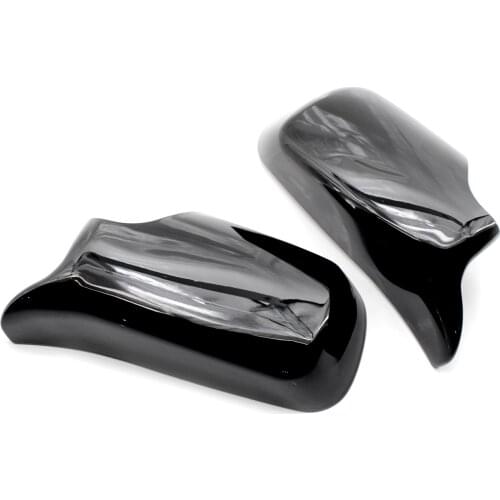 1 pair Auto Side Door Mirror Cover Cap L&R Wing Door Rearview Mirror Covers Replacement for BMW E46 1998-2005 Car Accessories