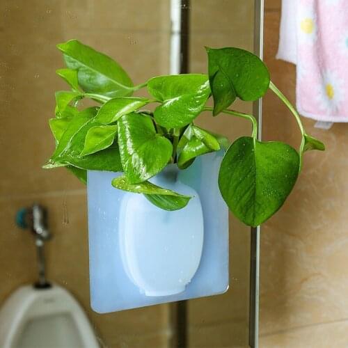 1PC Creative Silicone Magic Flower Vase Refrigerator Glass Vase Stickers DIY Home Decoration Accessories