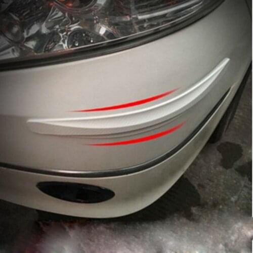 2PCS/Set Carbon Fiber Decorative Bumper Trim Anti-Collision Protector Car Accessories Sticker Drop Shipping CHIZIYO