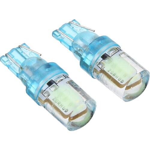 2pcs T10 COB License Plate Light 194 W5W COB LED Ice Blue DC 12V Car Silica License Plate Width Clearance Light Bulb